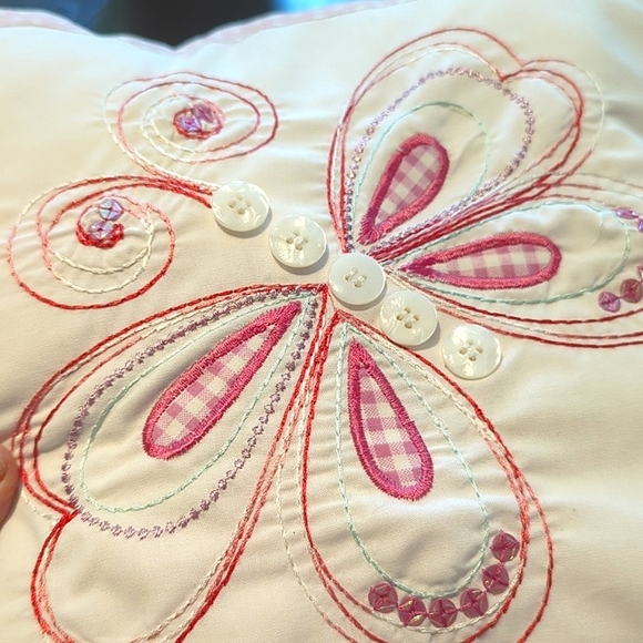 NEXT 2 girls cushions, pink, used but excellent condition, bedroom decoration - Picture 3 of 7